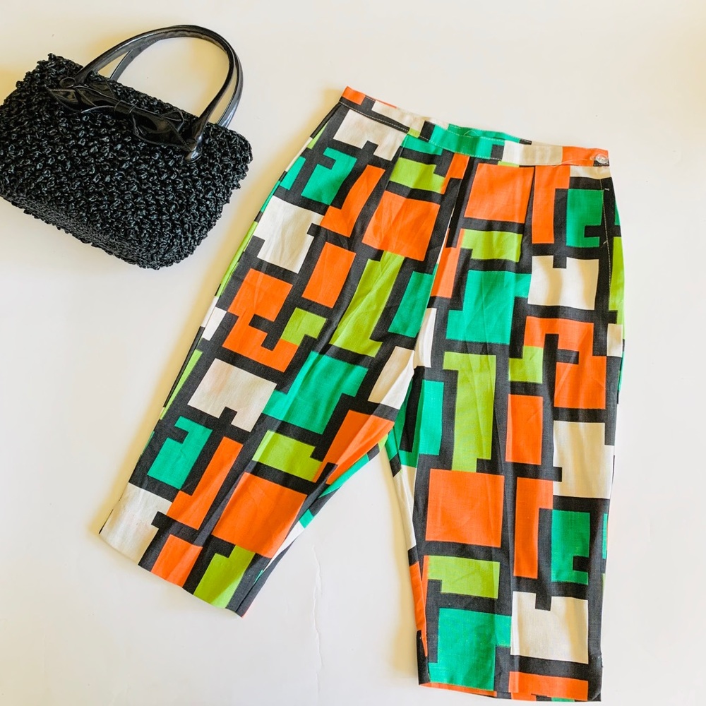 Sold Vintage Mod 60’s Mondrian Colorblock Shorts